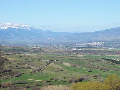 Cerdagne, vue vers l'ouest: Sierra del Cadi et Puigcerda